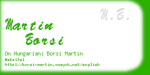 martin borsi business card